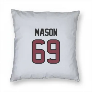 White Houston Texans Shaq Mason   Pillow Cover (18 X 18)