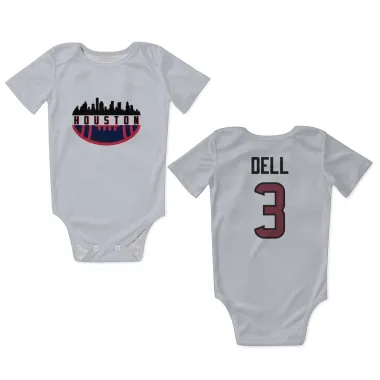 White Houston Texans Tank Dell   Newborn & Infant Bodysuit