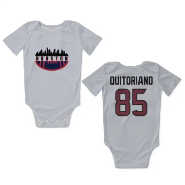 White Houston Texans Teagan Quitoriano   Newborn & Infant Bodysuit