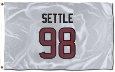 White Houston Texans Tim Settle Jr.   Flag (3 X 5)