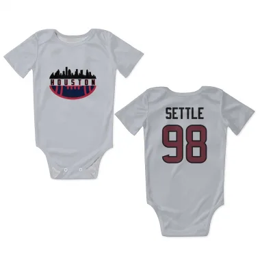 White Houston Texans Tim Settle Jr.   Newborn & Infant Bodysuit