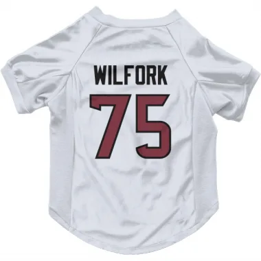 White Houston Texans Vince Wilfork   Dog & Cat Pet Jersey