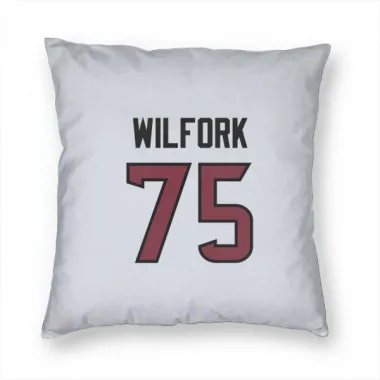 White Houston Texans Vince Wilfork   Pillow Cover (18 X 18)