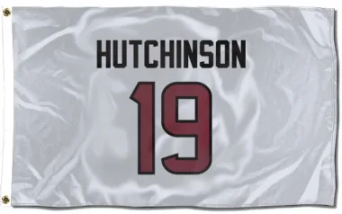 White Houston Texans Xavier Hutchinson   Flag (3 X 5)