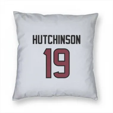 White Houston Texans Xavier Hutchinson   Pillow Cover (18 X 18)