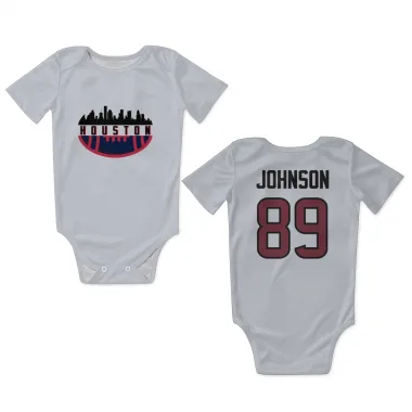 White Houston Texans Xavier Johnson   Newborn & Infant Bodysuit