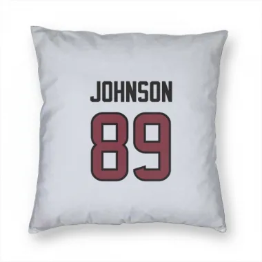 White Houston Texans Xavier Johnson   Pillow Cover (18 X 18)