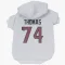 White Houston Texans Zach Thomas   Dog & Cat Pet Hoodie