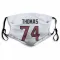 White Houston Texans Zach Thomas   Face Mask