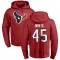 White Men's Devin White Houston Texans Pro Line Red Logo Pullover Hoodie