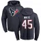 White Youth Devin White Houston Texans Pro Line Navy Logo Pullover Hoodie