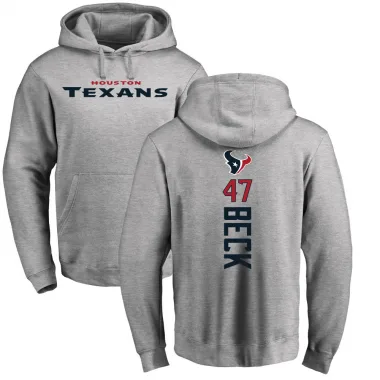 Youth Andrew Beck Houston Texans Pro Line Ash Backer Pullover Hoodie